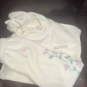 Hello Kitty White Hoodie and Sweatpants Set